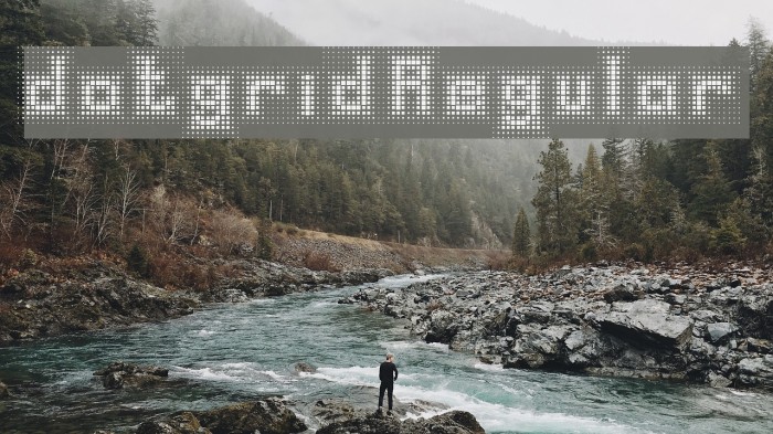 dotgrid Regular Font examples