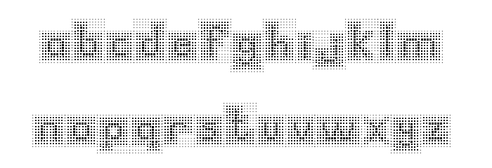 dotgrid Regular Font LOWERCASE