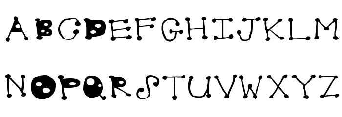 dotted Font LOWERCASE
