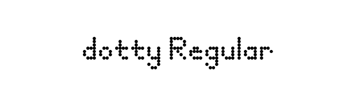 dotty Regular  フリーフォントのダウンロード