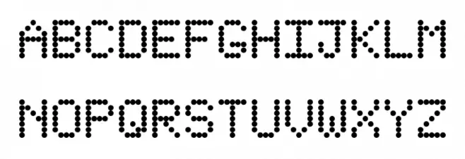 dotty Regular Шрифта ВЕРХНИЙ
