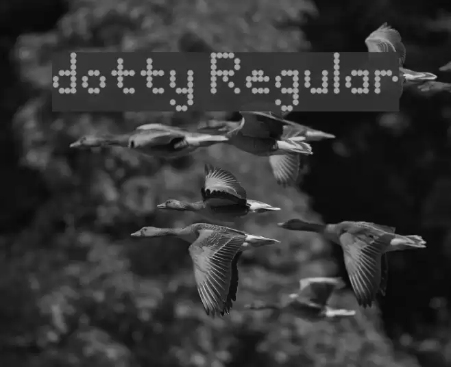 dotty Regular Шрифта examples