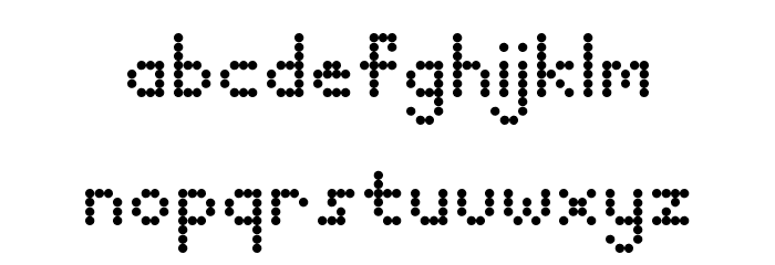 dotty Regular Font LOWERCASE