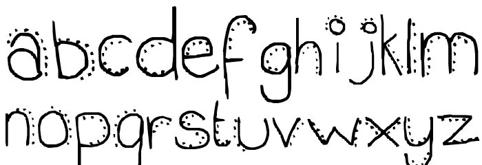 dotty spotty Font LOWERCASE