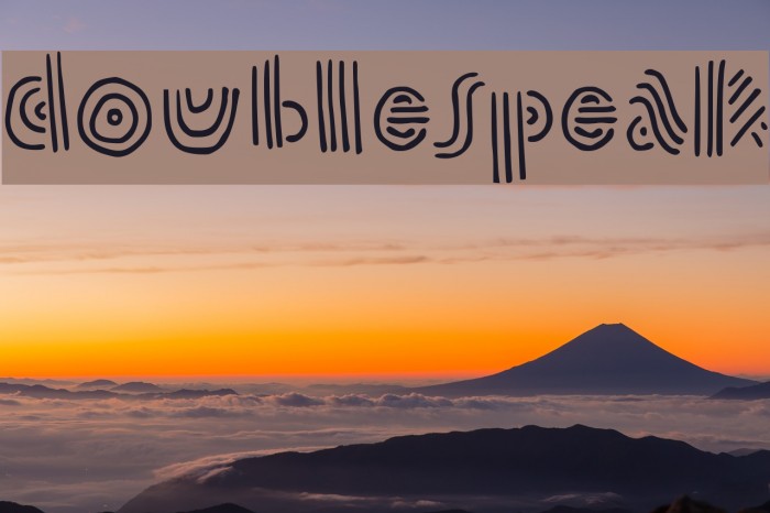 doublespeak Font examples