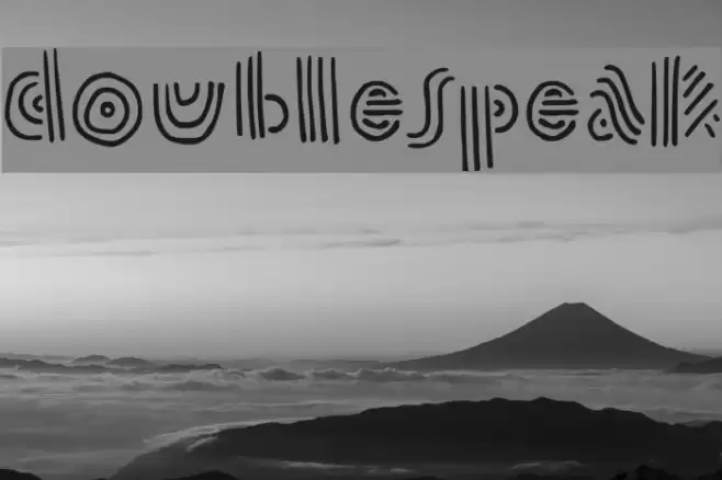 doublespeak Font examples