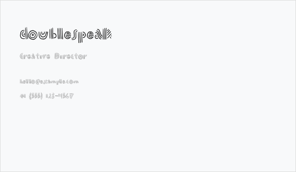 doublespeak Business Card