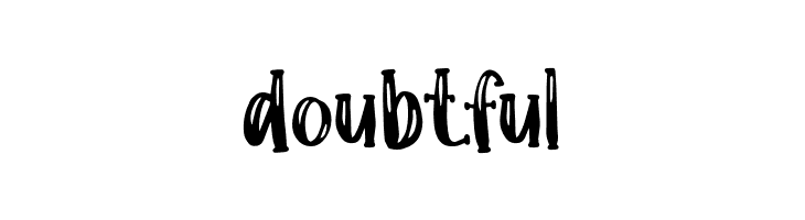 doubtful  font caratteri gratis
