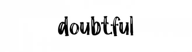 doubtful  नि: शुल्क फ़ॉन्ट्स डाउनलोड