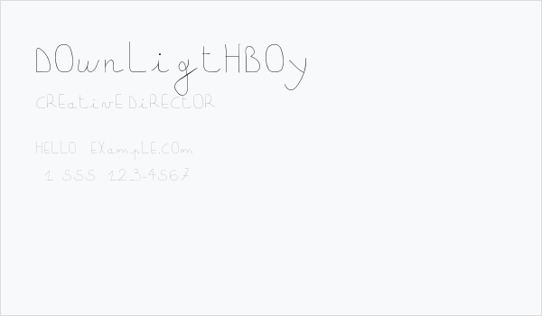 downligthboy Business Card