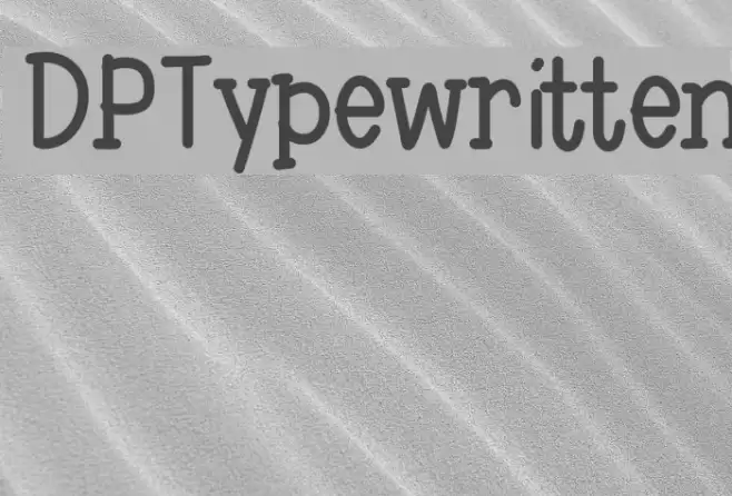 DPTypewritten Font examples