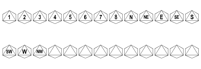 DPoly Eight-Sider Font LOWERCASE