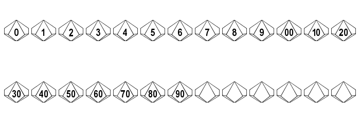 DPoly Ten-Sider Font LOWERCASE