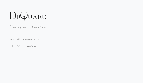 DpQuake Business Card