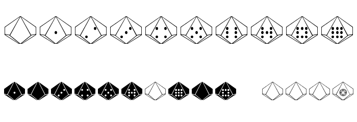 dPoly Decahedron Font OTHER CHARS