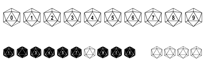 dPoly Duodecahedron Font OTHER CHARS