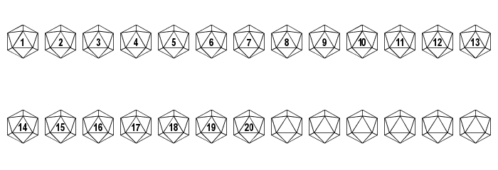 dPoly Duodecahedron Font LOWERCASE