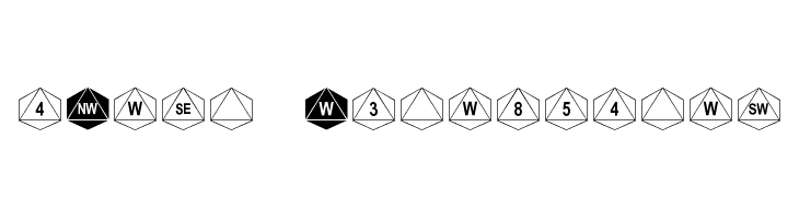 dPoly Octohedron Font