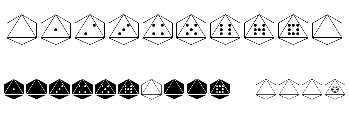 dPoly Octohedron Font OTHER CHARS