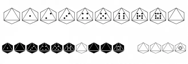 dPoly Octohedron Font OTHER CHARS