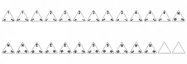 dPoly Tetrahedron خط أحرف صغيرة