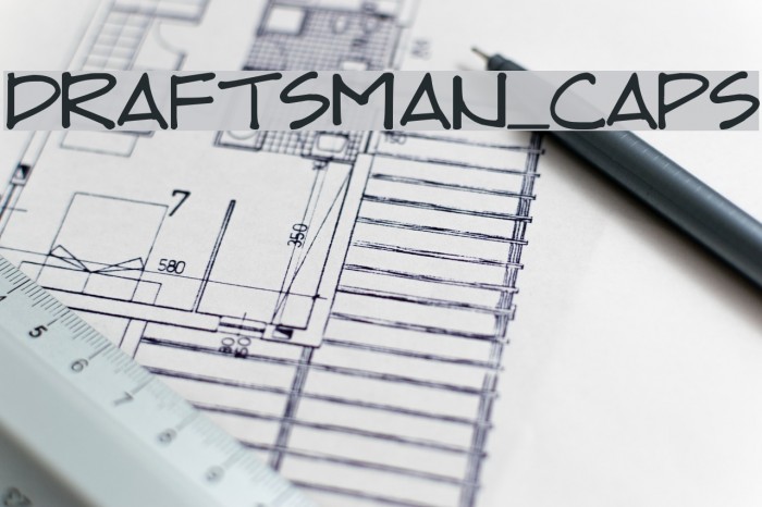 DRAFTSMAN_CAPS Font examples