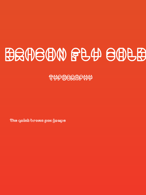 DRAGON FLY Bold Poster