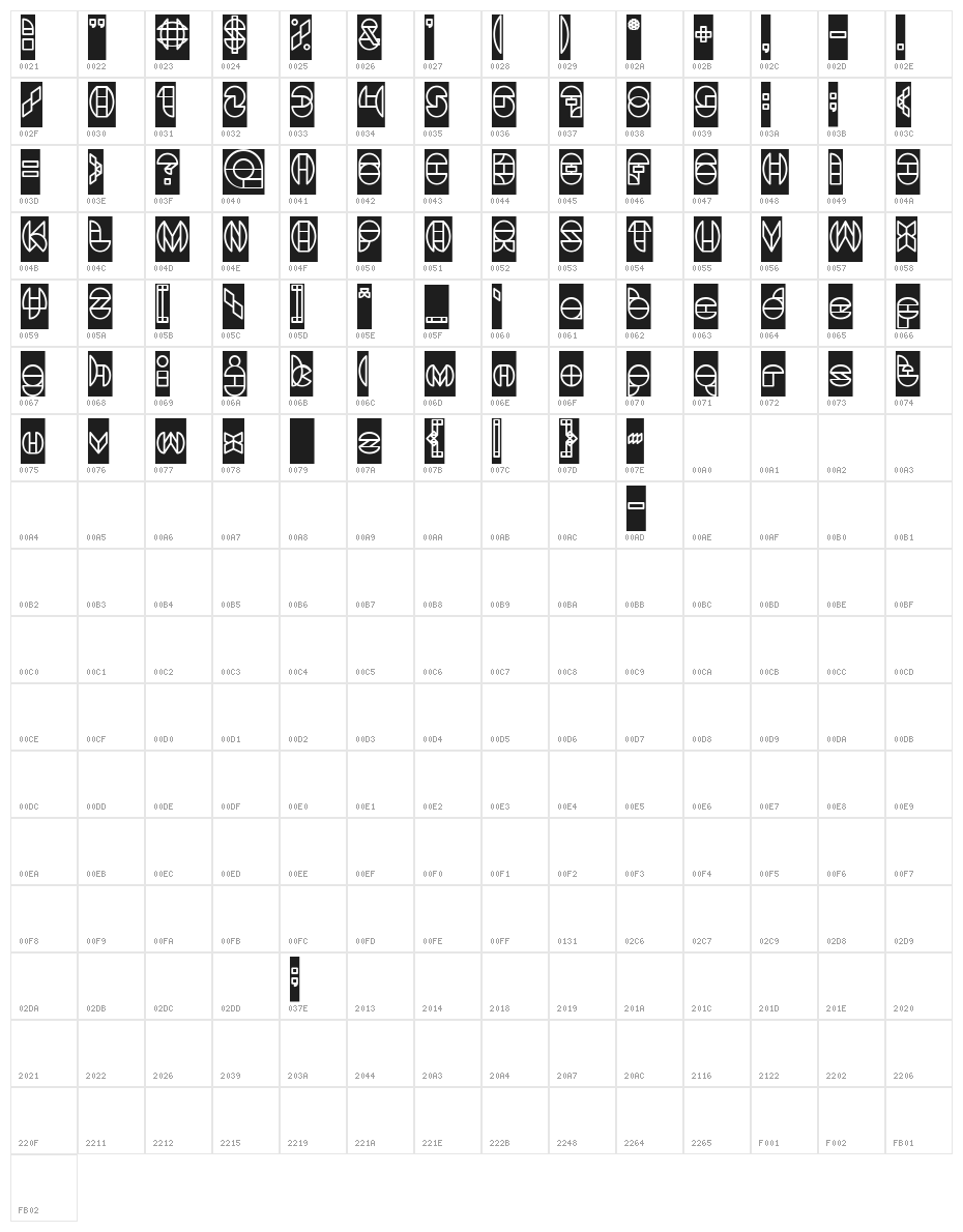 DRAGON FLY-Inverse Character Map
