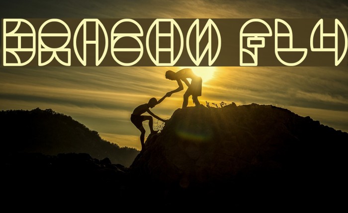 DRAGON FLY Font examples