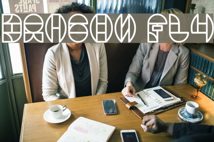DRAGON FLY Font examples