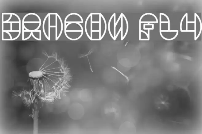 DRAGON FLY Font examples