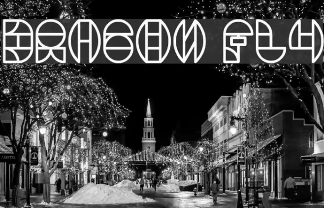 DRAGON FLY Font examples