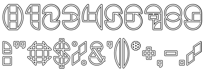 DRAGON FLY_outlined Font OTHER CHARS