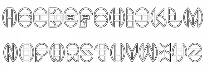 DRAGON FLY_outlined Polices MAJUSCULES
