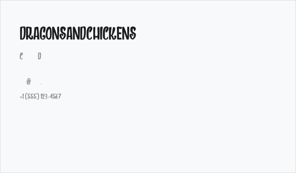 DRAGONSANDCHICKENS Business Card