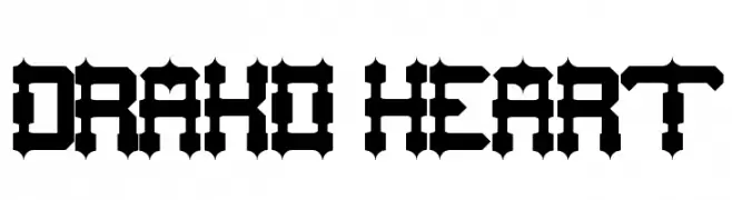 DRAKO HEART  font caratteri gratis
