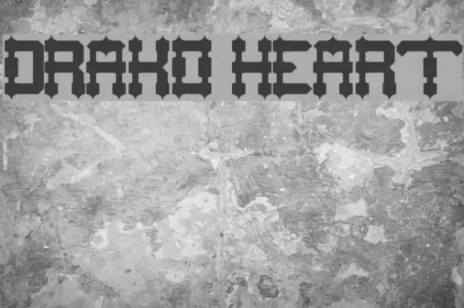 DRAKO HEART Font examples