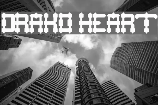 DRAKO HEART Font examples