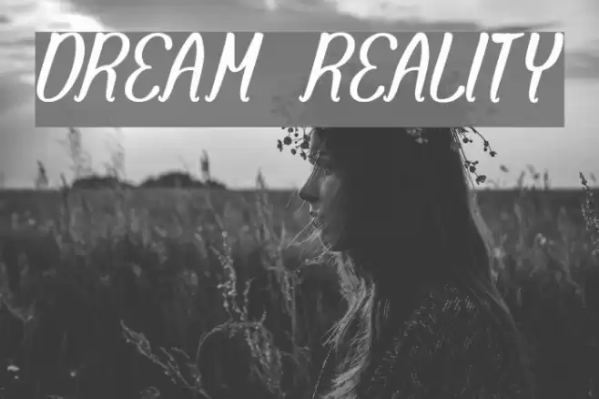 DREAM REALITY Font examples