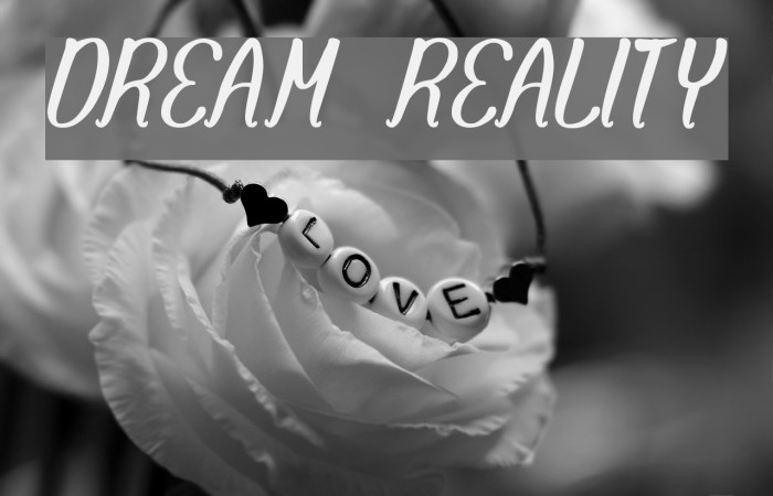 DREAM REALITY Font examples