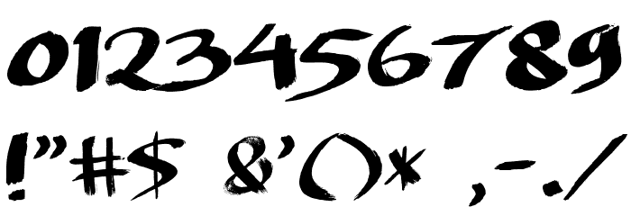 DREAMERS BRUSH Font OTHER CHARS