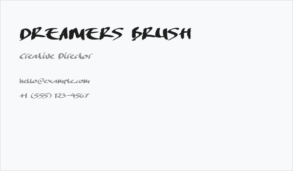 DREAMERS BRUSH Business Card