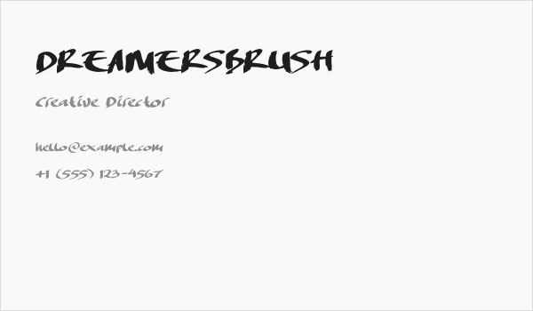 DREAMERSBRUSH Business Card