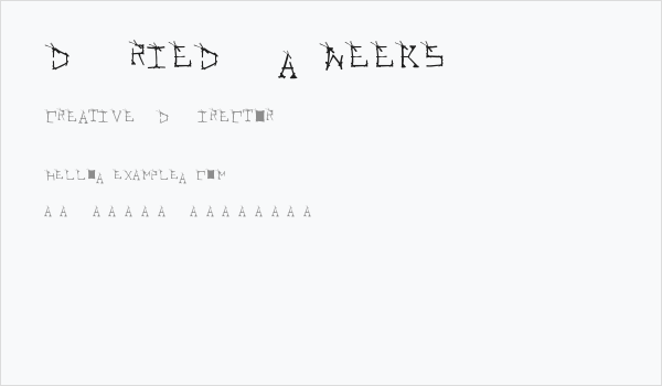 DRIED-WEEKS Business Card