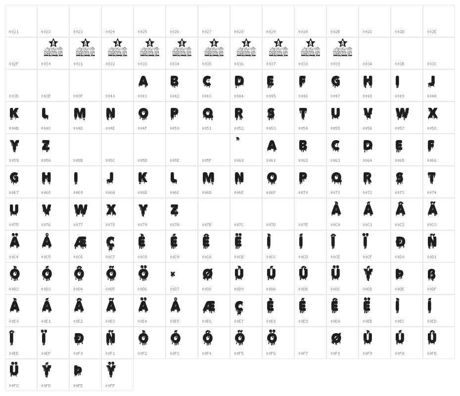 DRIPINKPERSONALUSE-Black Character Map