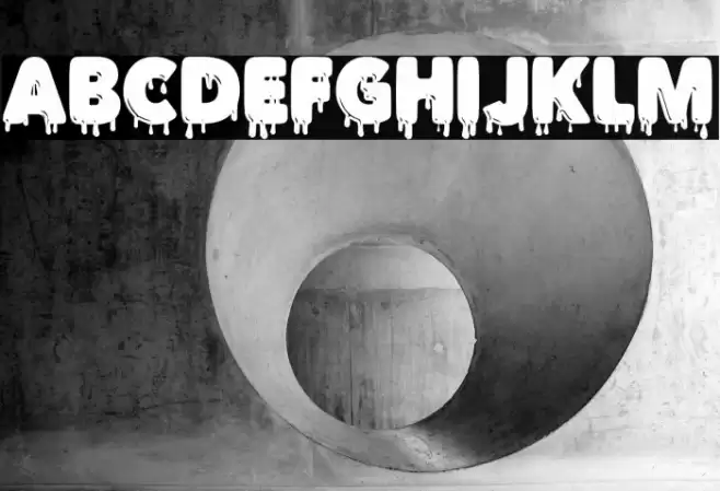 DRIPINKPERSONALUSE-Black Font examples