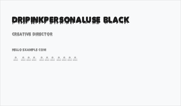 DRIPINKPERSONALUSE-Black Business Card