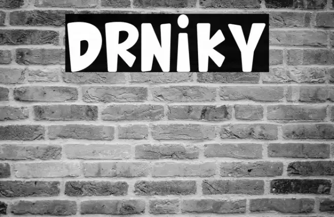 DRNIKY Font examples