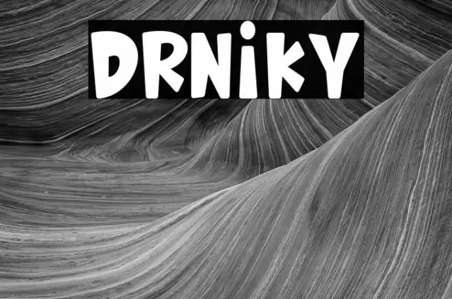 DRNIKY Font examples
