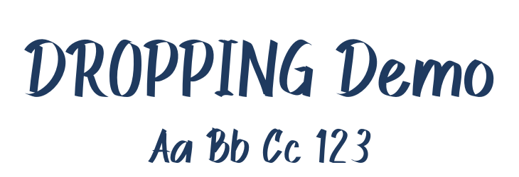 DROPPING Demo Font Preview